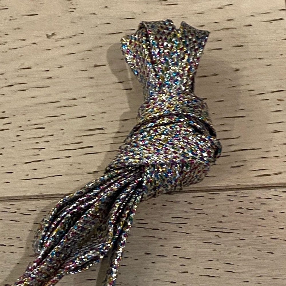 Golden goose laces Metallic rainbow